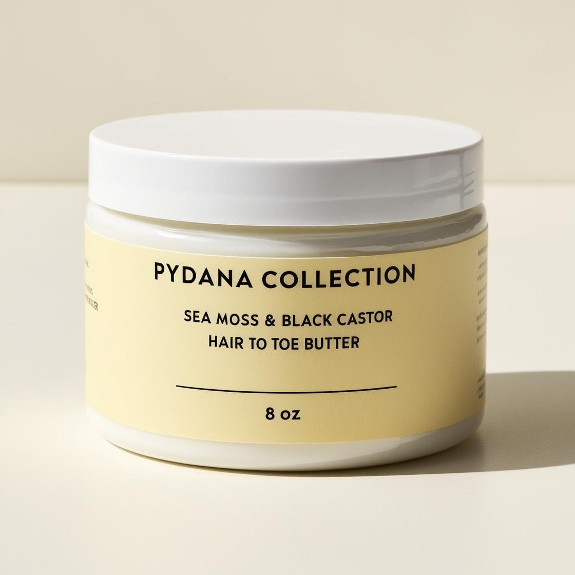 Sea Moss & Black Castor Hair to Toe Butter, 8 oz | Moisturizer For Hair & Body | For Men & Women