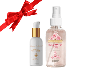 GlowUp Gift Set | Face Toner + Face Moisturizer | Rose Water & Vitamin C For Glowing Skin