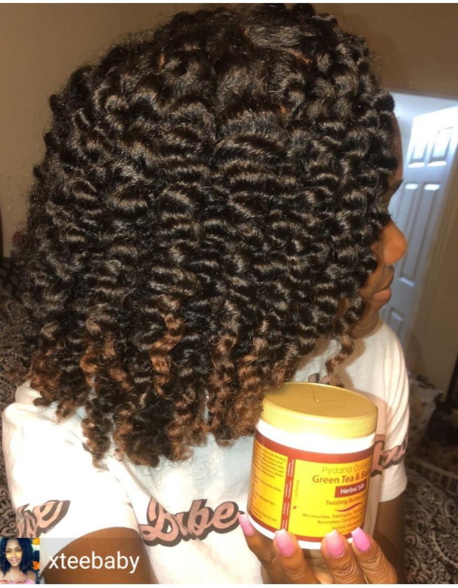 Green Tea & Babassu Twisting Buttercream for soft, flake free natural hairstyles