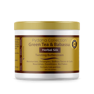 Green Tea & Babassu Twisting Buttercream for soft, flake free natural hairstyles